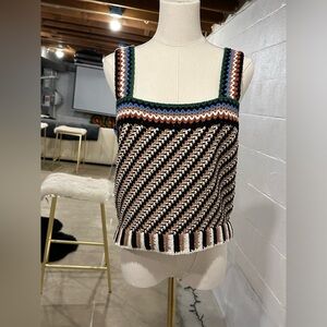 Veronica Beard Livina Striped Cotton Tank